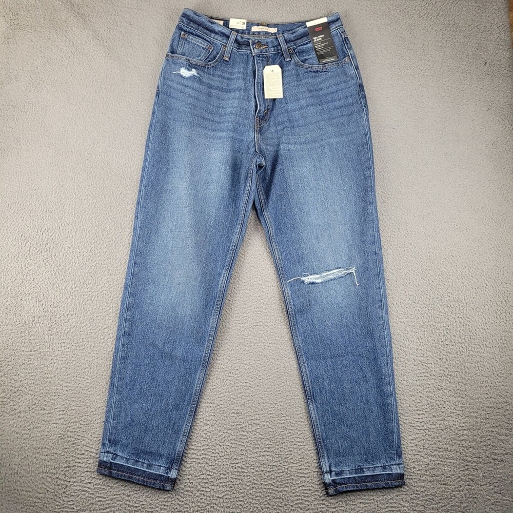 Levis 80s Mom Jeans Womens 30 Blue Premium Big E High Rise Tapered Leg Denim